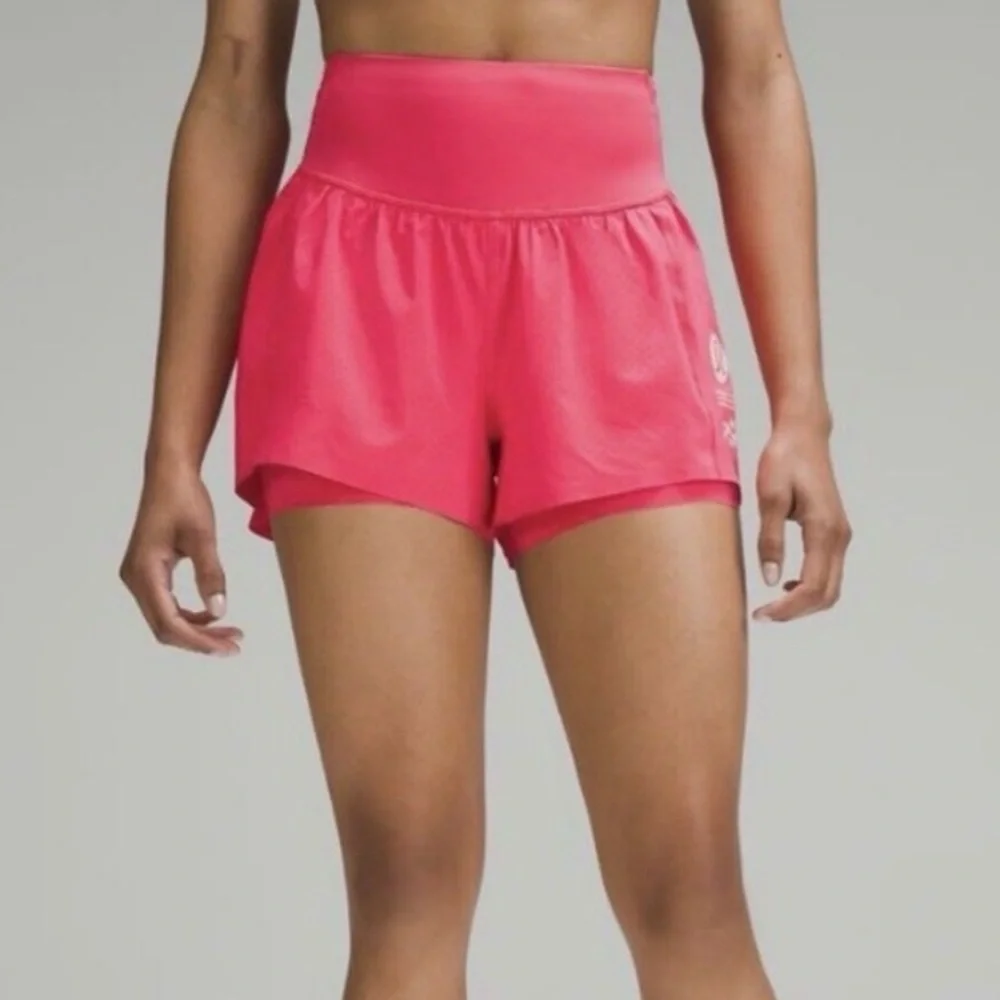 lululemon athletica nulux road to trail sonic pink shorts size 12 - Picture 1 of 8